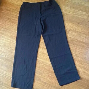 Eileen Fisher women’s black Lightweight pants - wide leg- zip up -large